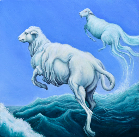 Sea Sheep, original painting